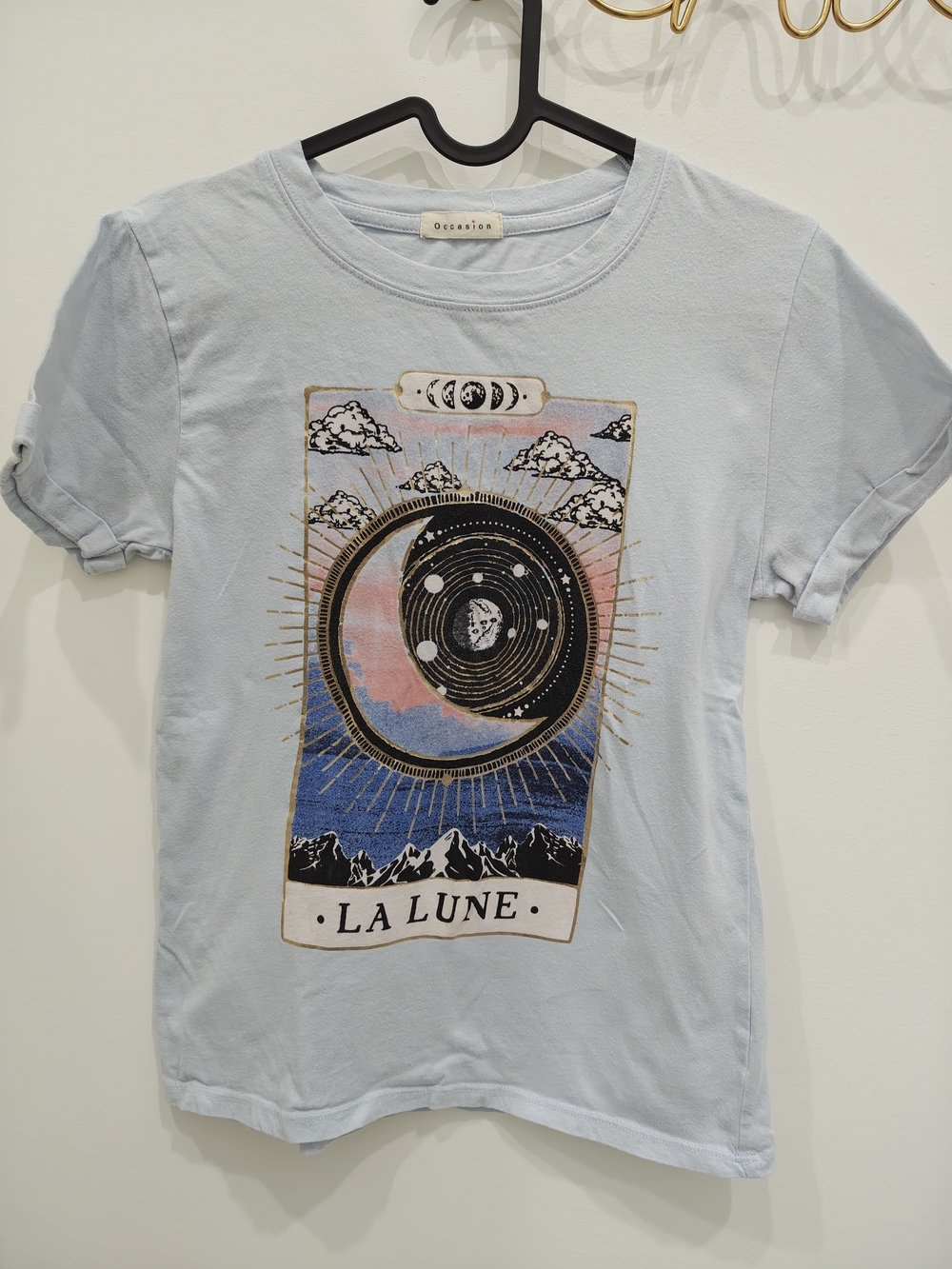 Occasion Pale Blue La Lune Crewneck Tee